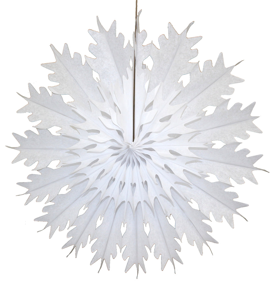 White Honeycomb Tissue Snowflake- 19" - Revelry Goods