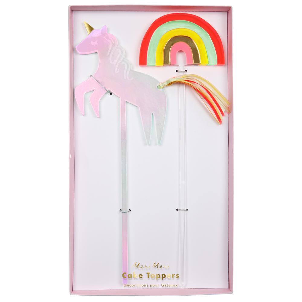 Meri Meri - Unicorn & Rainbow Acrylic Cake Toppers