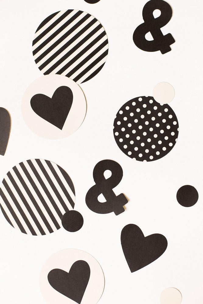 Black & White Confetti - Revelry Goods