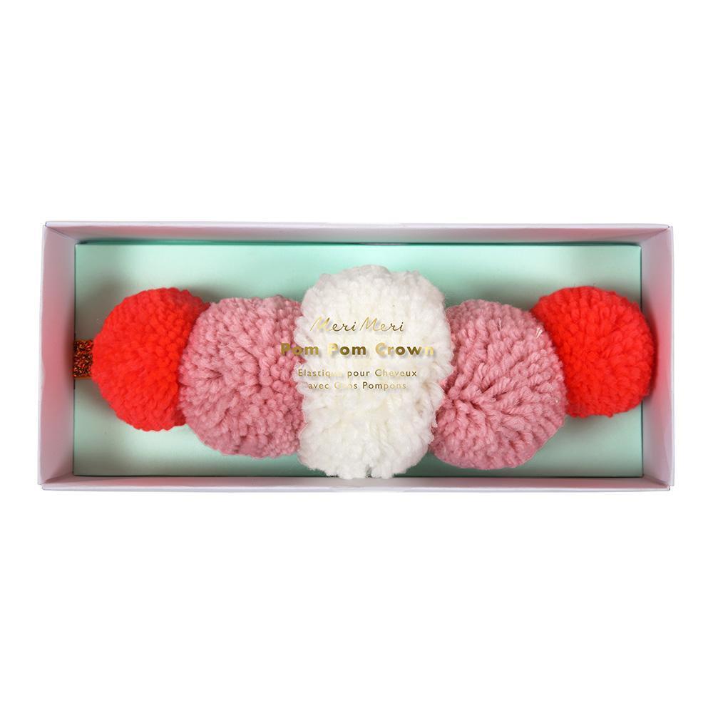Pink Pom Pom Crown - Revelry Goods