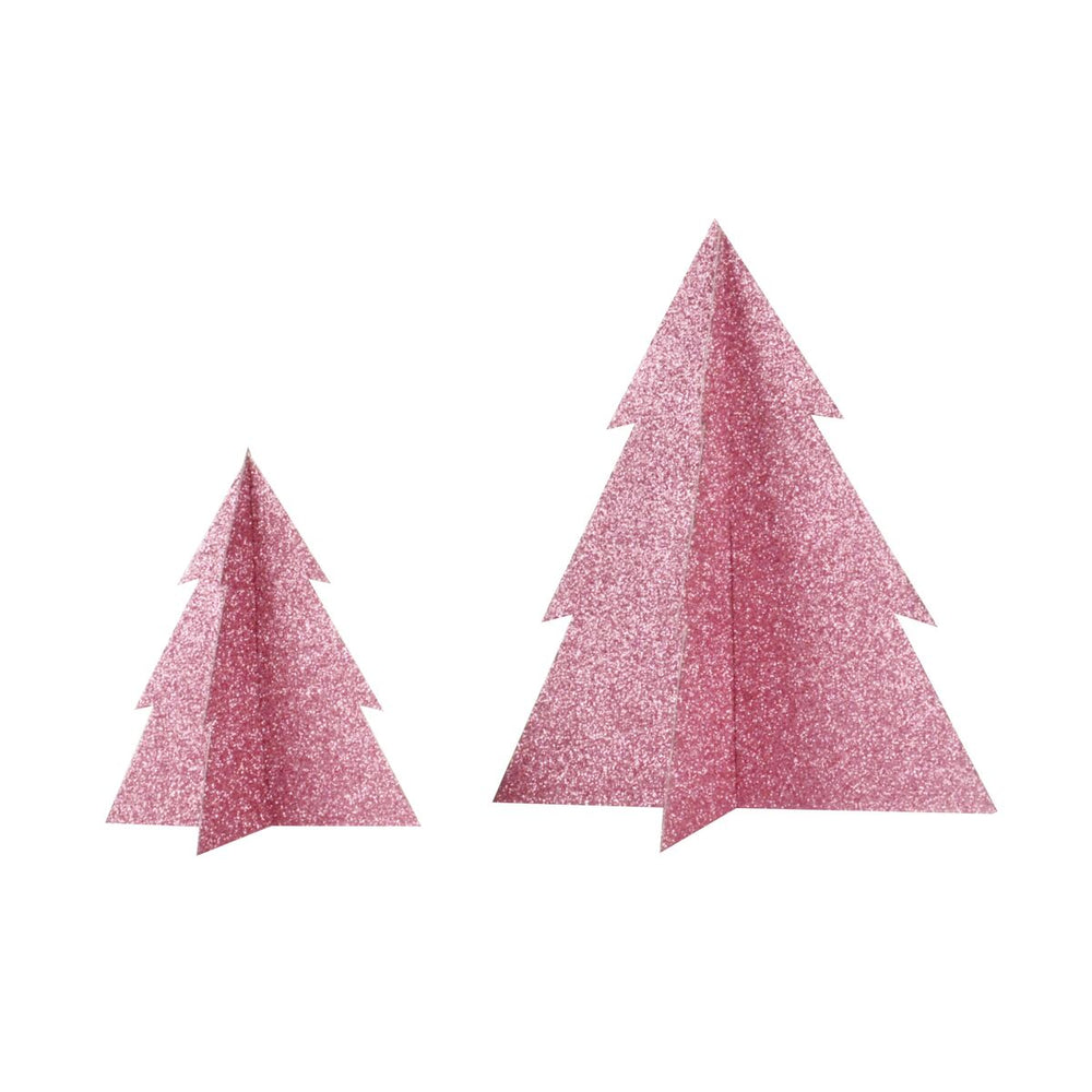 Pink Glitter Christmas Tree- 5 inch