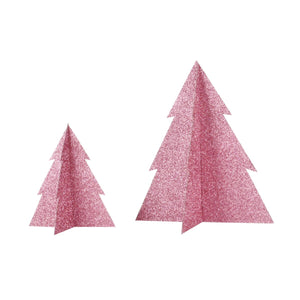 Pink Glitter Christmas Tree- 5 inch - Revelry Goods