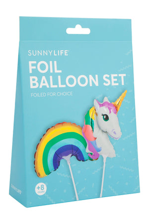 Wonderland Small Foil Balloons on a Stick- Set of 2 - Revelry Goods