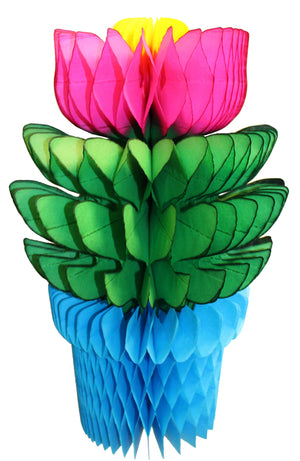 Turquoise Honeycomb Flowerpot - Revelry Goods