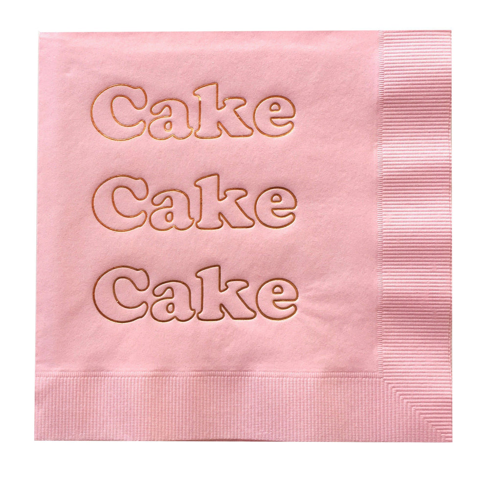 Cake Foil Napkins - Cotton Candy Pink