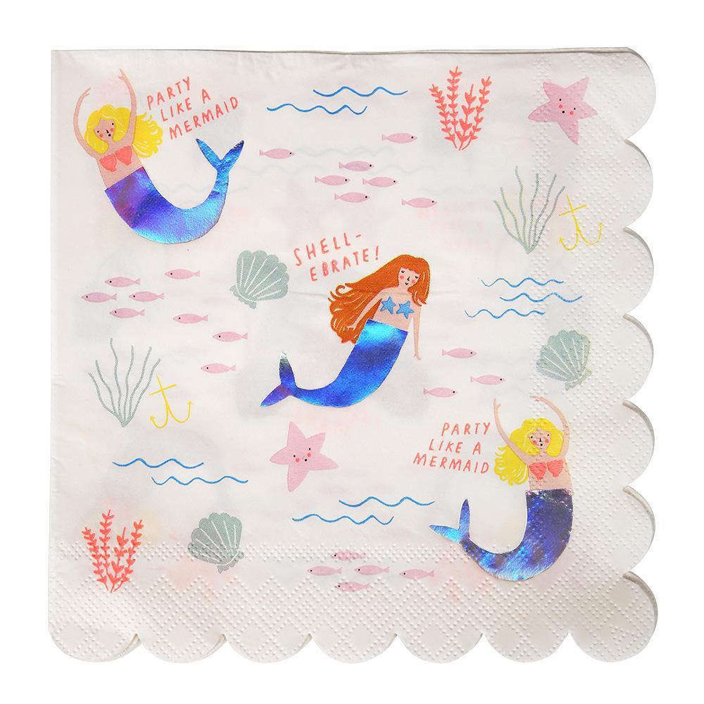 Mermaid Large Napkins - Revelry Goods