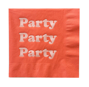 Party Foil Napkins - Tomato and Blush - Revelry Goods