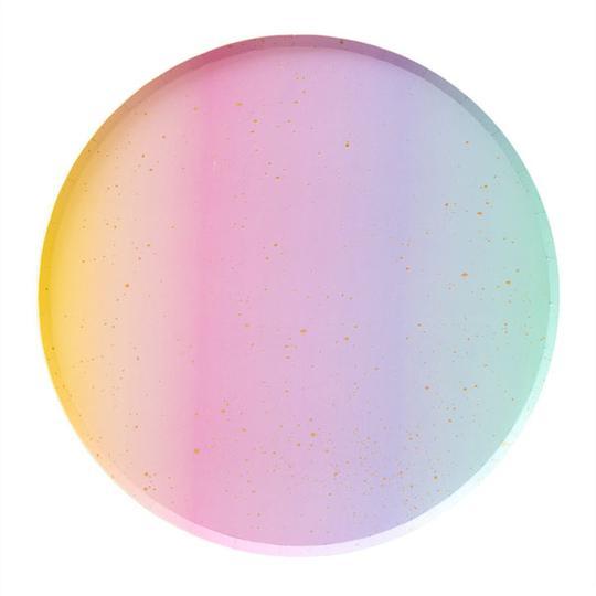 Rainbow Ombre Large Plate - Revelry Goods