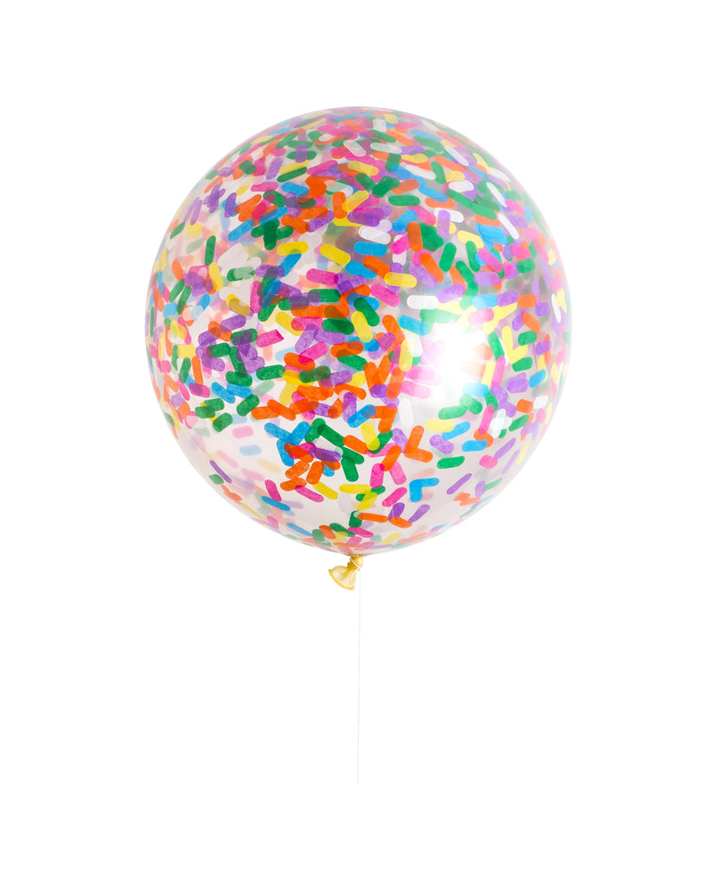 Sprinkles Confetti Giant Round Latex Balloon - Revelry Goods