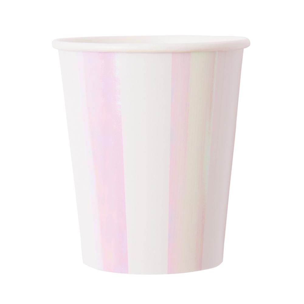 Striped Iridescent Party Cups