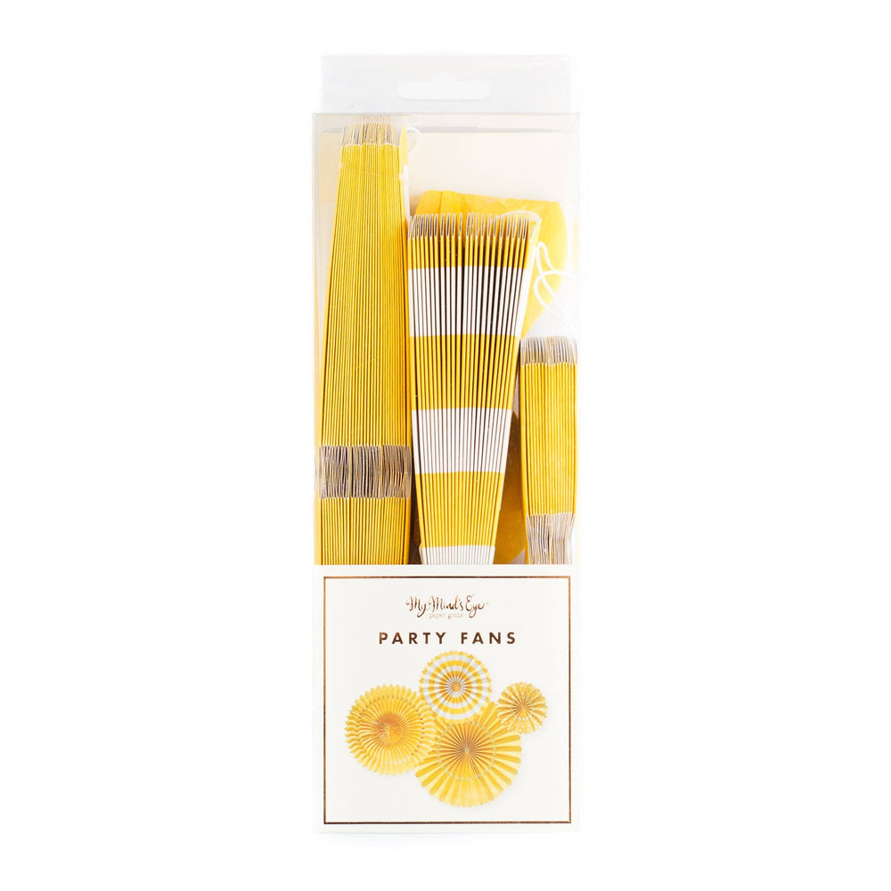 Yellow Party Fans - Revelry Goods