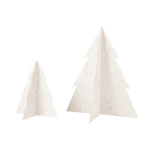 White Glitter Christmas Tree- 8 inch - Revelry Goods