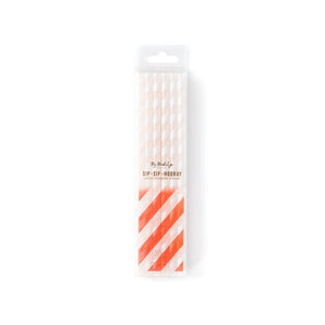 Red & White Color Changing Straws - Revelry Goods