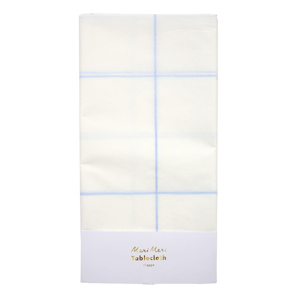 Blue Grid Table Cloth - Revelry Goods