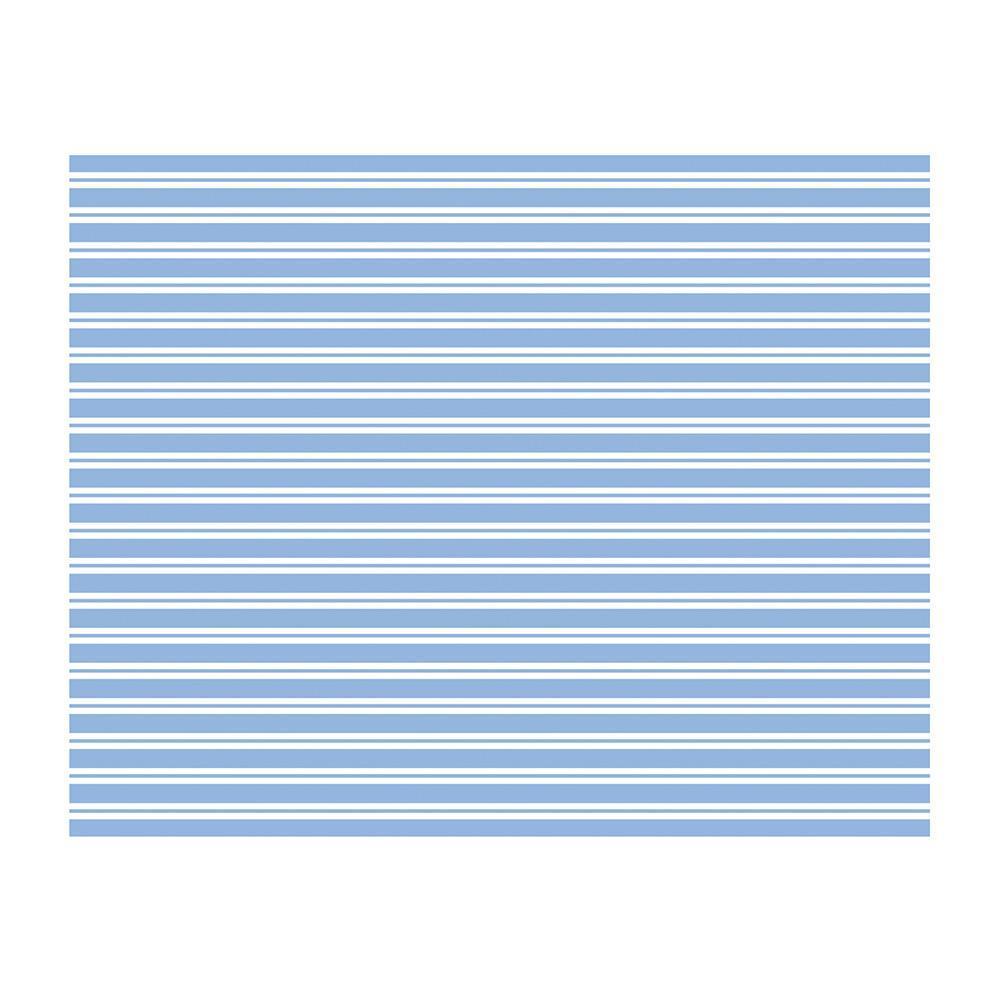 BLUE PINSTRIPE PAPER TABLECLOTH