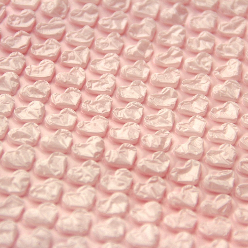 Bash Party Goods Hot Pink Transparent Heart Bubble Wrap Sheet