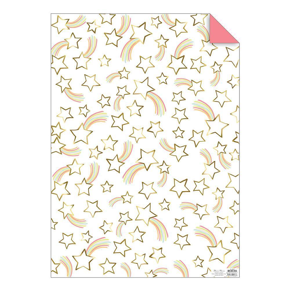Shooting Rainbow Star Wrapping Paper Sheet - Revelry Goods