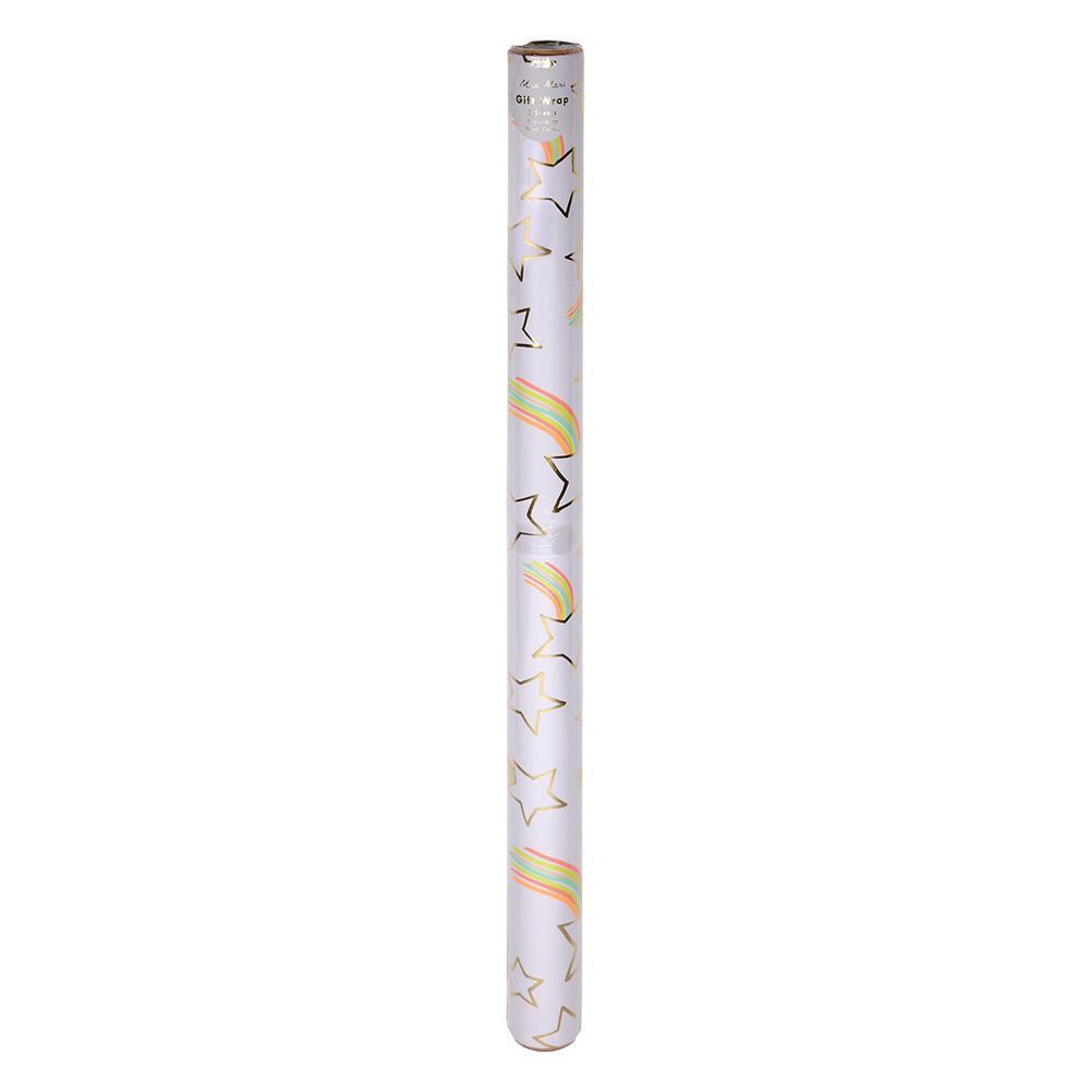 Shooting Rainbow Star Wrapping Paper Sheet - Revelry Goods