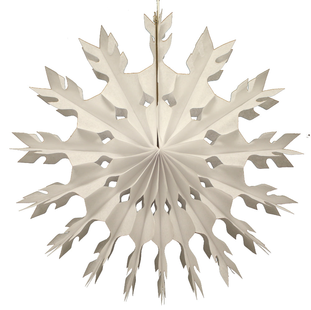 White Honeycomb Tissue Snowflake- 15"