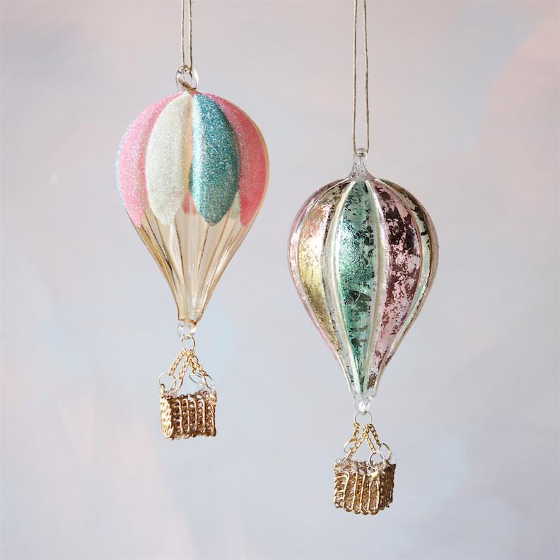 Glitter Pastel Hot Air Balloon Ornament - Revelry Goods