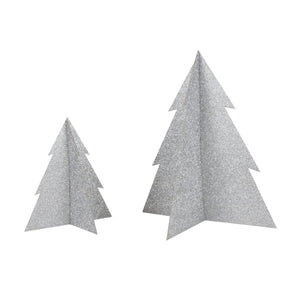 
            
                Load image into Gallery viewer, Silver Glitter Christmas Tree- 5 inch - Revelry Goods
            
        