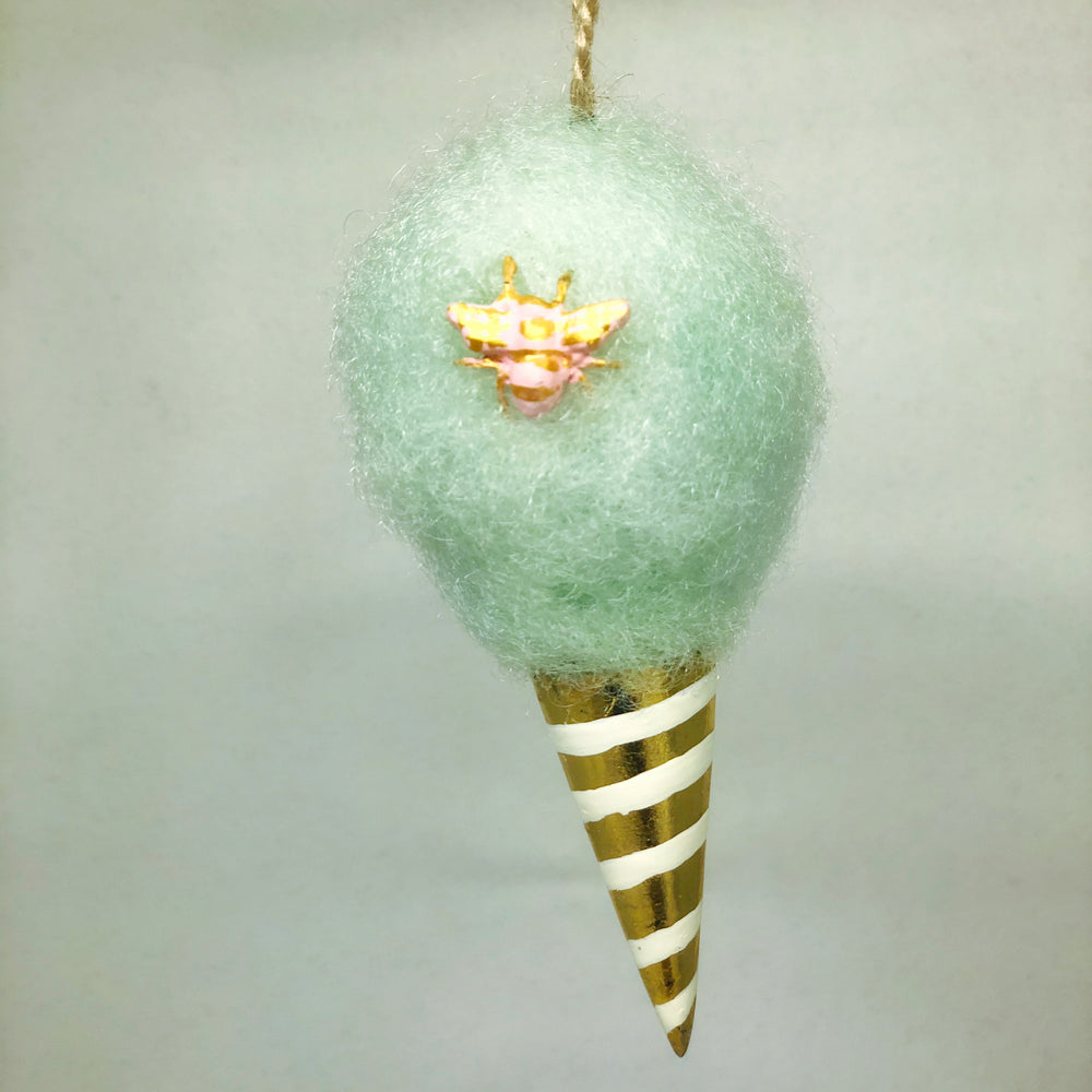 
            
                Load image into Gallery viewer, Mint Green Cotton Candy Ornament - Revelry Goods
            
        