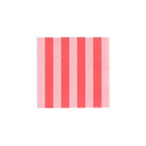 
            
                Load image into Gallery viewer, Blush &amp;amp; Cherry Red Striped Cocktail Napkins - Revelry Goods
            
        