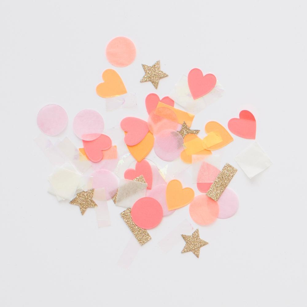 Pink Party Confetti Shapes