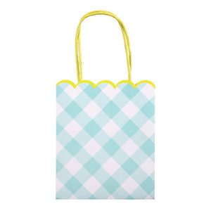 Blue Gingham Party Bags - Revelry Goods