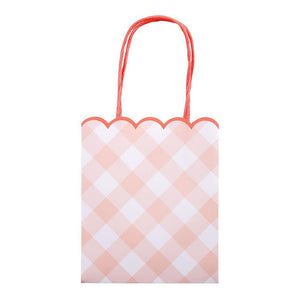 Pink Gingham Party Bags - Revelry Goods