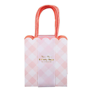 Pink Gingham Party Bags - Revelry Goods