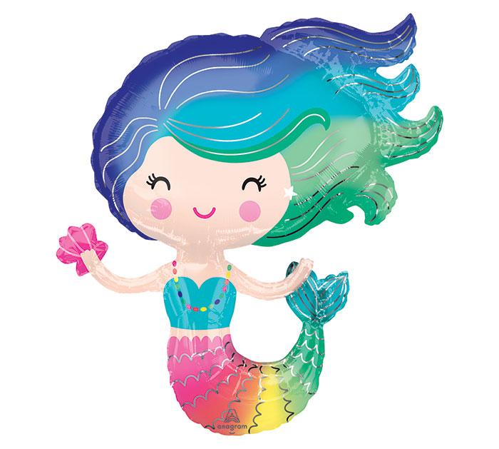 Colorful Mermaid Foil Balloon - Revelry Goods