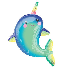 Happy Narwhal Foil Balloon - Revelry Goods