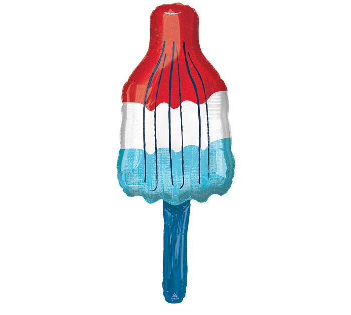 Red, White, & Blue Popsicle Foil Balloon - Revelry Goods