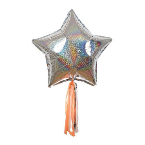
            
                Load image into Gallery viewer, Silver Sparkle Star Foil Balloons - Revelry Goods
            
        