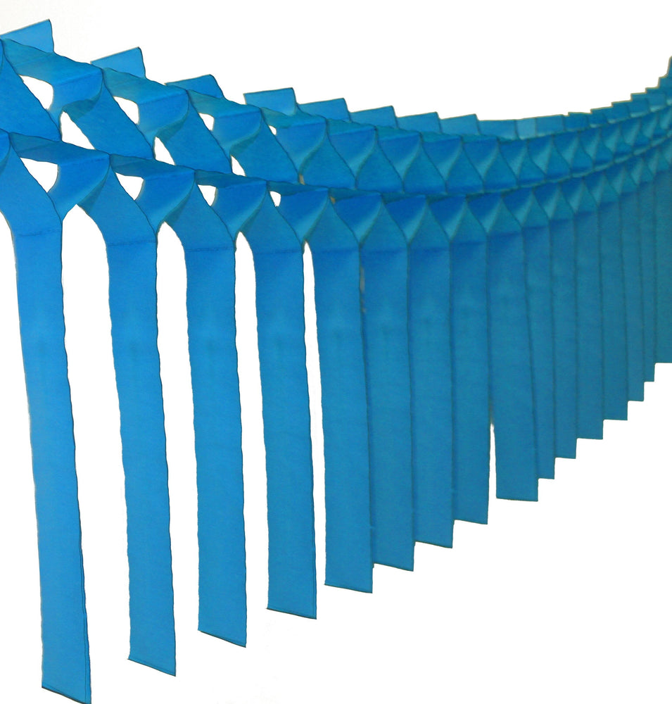 Turquoise Blue Fringe Streamer Garland - Revelry Goods