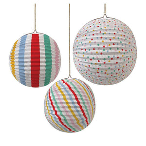 
            
                Load image into Gallery viewer, Spots &amp;amp; Stripes Paper Globes - Revelry Goods
            
        
