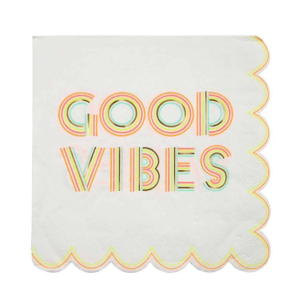Good Vibes Large Napkins - Revelry Goods
