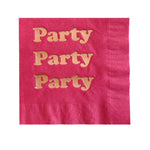 Party Foil Napkins - Hot Pink and Rose Gold Foil