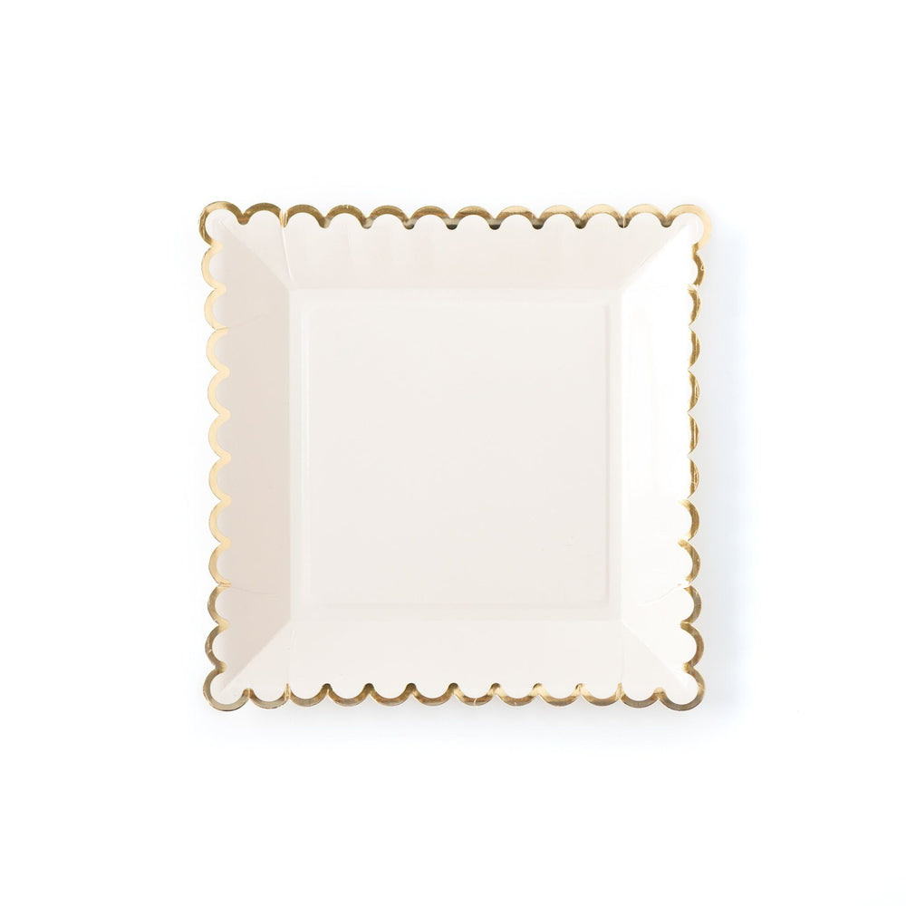 Cream Square Plates