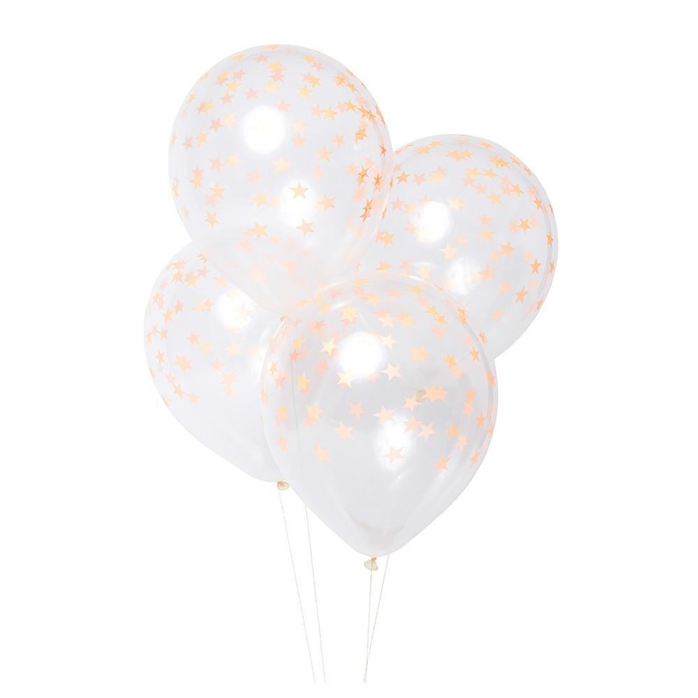 Neon Orange Star Balloons - Revelry Goods