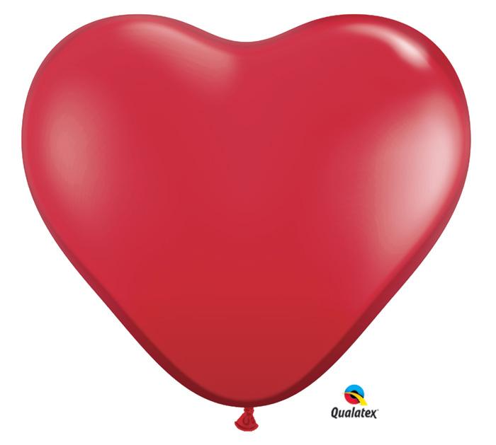 Ruby Red Hearts Giant Latex Balloon- Set of 2