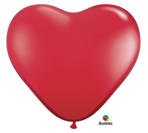 Ruby Red Hearts Giant Latex Balloon- Set of 2 - Revelry Goods