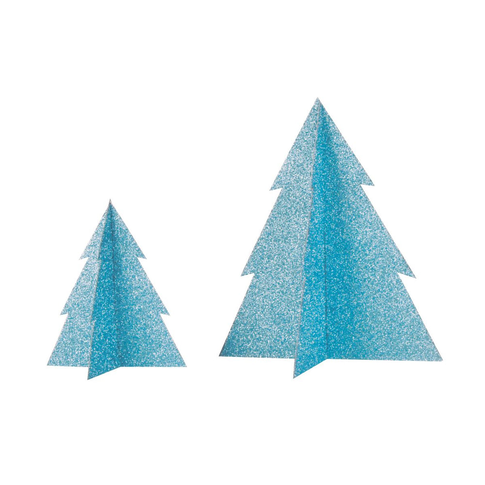 Blue Glitter Christmas Tree- 5 inch