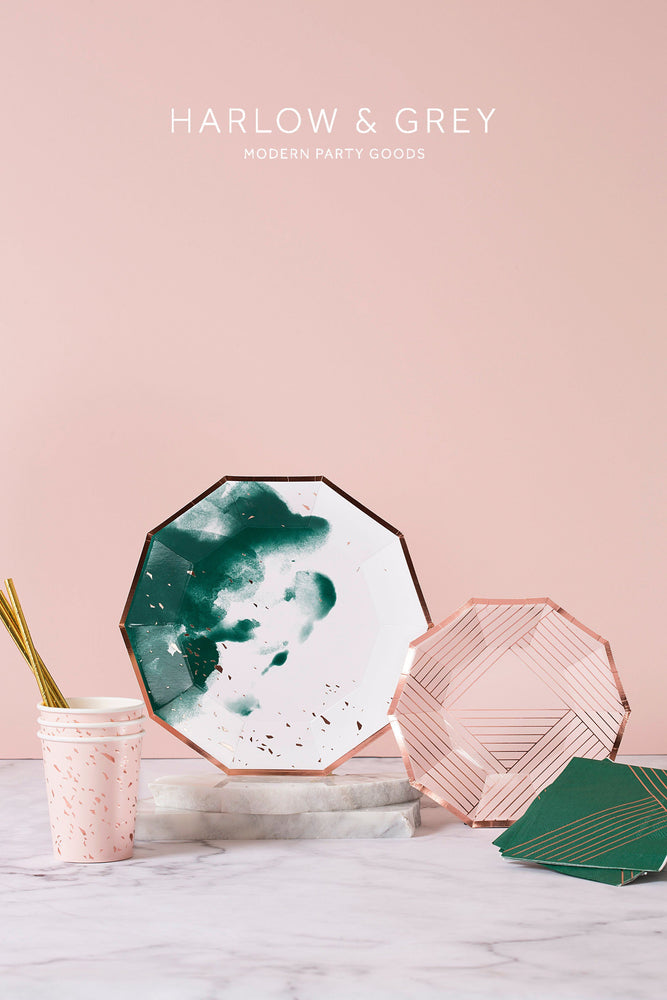 Manhattan Pale Pink Confetti Paper Cups - Revelry Goods
