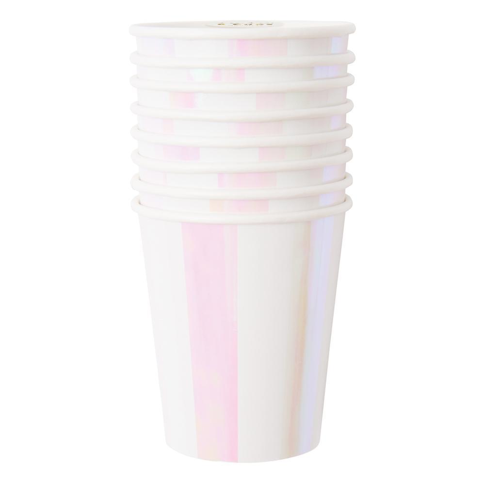 Striped Iridescent Party Cups - Revelry Goods