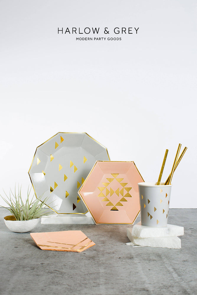 Harlow & Grey Wander Gray Triangle Paper Cups – Revelry Goods