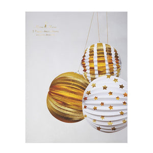 
            
                Load image into Gallery viewer, Gold Foil Paper Globes - Revelry Goods
            
        