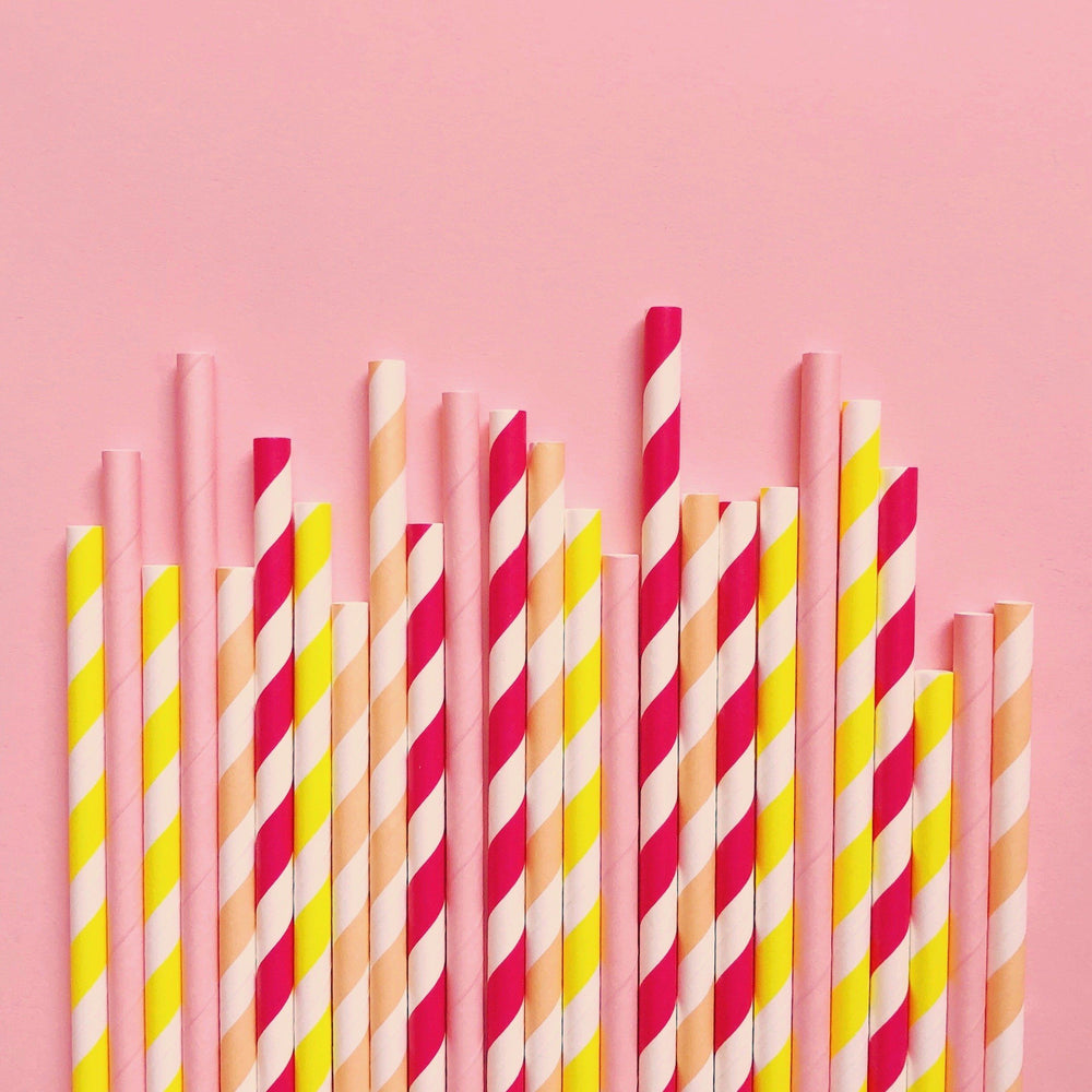 
            
                Load image into Gallery viewer, Lemon Slice Paper Straws- Mixed Pack - Revelry Goods
            
        
