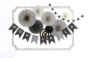 
            
                Load image into Gallery viewer, Black &amp;amp; White Party Fans - Revelry Goods
            
        